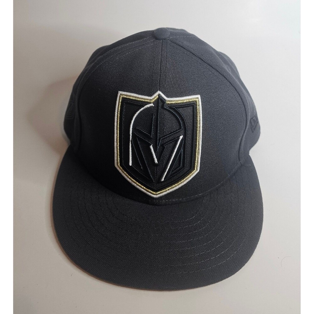 Vegas Golden Knights NHL Hockey New Era 59Fifty Fitted  Hat Sz 7 1/8 Black Cap